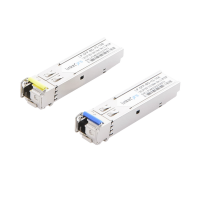 Transceptores Ópticos Bidireccionales SFP (Mini-Gbic) / Monomodo 1310 & 1550 nm / 1.25 Gbps / 1000BASE-BX / Conector LC/UPC Simplex / DDM / Hasta 10 km / 2 Piezas Transceptores Ópticos Bidireccionales SFP (Mini-Gbic) / Monomodo 1310 & 1550 nm / 1.25 Gbps / 1000BASE-BX / Conector LC/UPC Simplex / DDM / Hasta 10 km / 2 Piezas