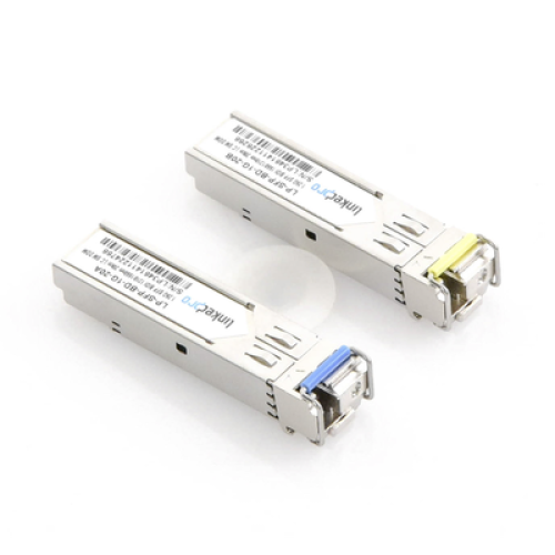 Transceptores Ópticos Bidireccionales SFP (Mini-Gbic) / Monomodo 1310 & 1550 nm / 1.25 Gbps / 1000BASE-BX / Conector LC/UPC Simplex / DDM / Hasta 20 km / 2 Piezas Transceptores Ópticos Bidireccionales SFP (Mini-Gbic) / Monomodo 1310 & 1550 nm / 1.25 Gbps / 1000BASE-BX / Conector LC/UPC Simplex / DDM / Hasta 20 km / 2 Piezas