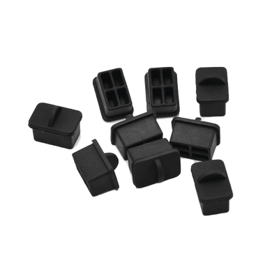 Bolsa con 25 Piezas de Protectores Anti-Polvo para Puerto SFP, Color Negro