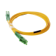 Jumper de Fibra Óptica Monomodo 9/125 LC/APC-LC/APC Duplex PVC, 2.0 mm, Amarillo, 2 Metros (6.56 Pies)