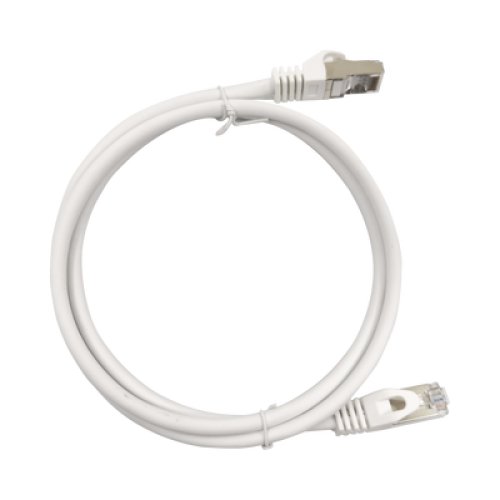 Patch Cord Cat6A 10G Blindado 2 Metros (6.56 Pies) Blanco