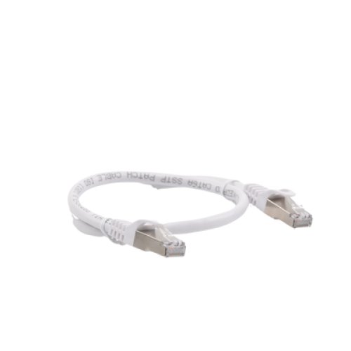Patch Cord Cat6A 10G Blindado 0.5 Metros (1.64 Pies) Blanco