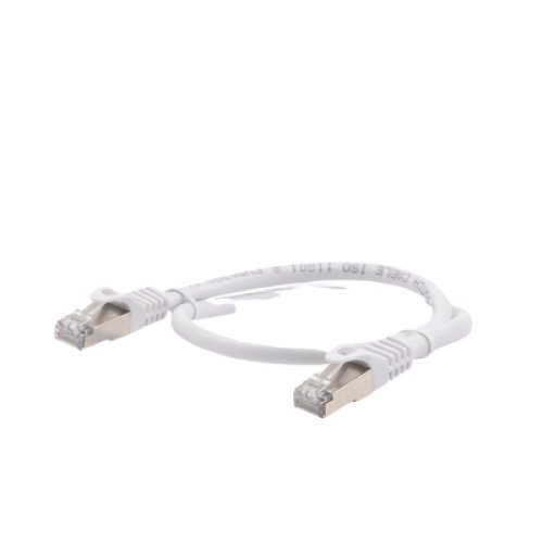 Patch Cord Cat6A 10G Blindado 0.5 Metros (1.64 Pies) Blanco