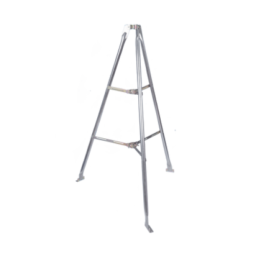 Montaje de tripie para exterior, altura total del tripie 1.52 m. Compatible con mástiles de hasta 3 m de largo 1  1/4 a 2