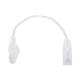 Cable de Parcheo Slim UTP Cat6 - 20 cm (7.87 Pulgadas) Blanco Diámetro Reducido (28 AWG)