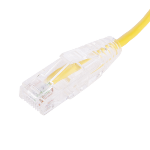 Cable de Parcheo Slim UTP Cat6 - 20 cm (7.87 Pulgadas) Amarillo Diámetro Reducido (28 AWG)