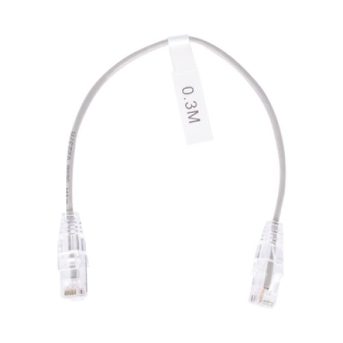 Cable de Parcheo Slim UTP Cat6 - 30 cm (11.81 Pulgadas) Gris Diámetro Reducido (28 AWG) Cable de Parcheo Slim UTP Cat6 - 30 cm (11.81 Pulgadas) Gris Diámetro Reducido (28 AWG)