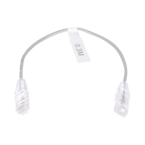 Cable de Parcheo Slim UTP Cat6 - 30 cm (11.81 Pulgadas) Gris Diámetro Reducido (28 AWG) Cable de Parcheo Slim UTP Cat6 - 30 cm (11.81 Pulgadas) Gris Diámetro Reducido (28 AWG)