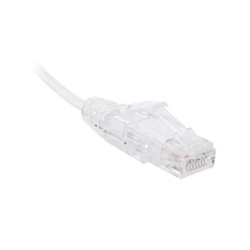 Cable de Parcheo Slim UTP Cat6 - 30 cm (11.81 Pulgadas) Blanco, Diámetro Reducido (28 AWG)