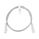Cable de Parcheo Slim UTP Cat6 - 1 Metro (3.28 Pies), Gris, Diámetro Reducido (28 AWG)