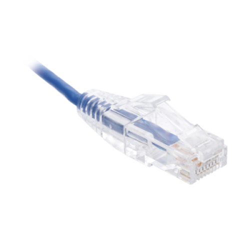 Cable de Parcheo Slim UTP Cat6 - 1.5 Metros (4.92 Pies) Azul Diámetro Reducido (28 AWG)