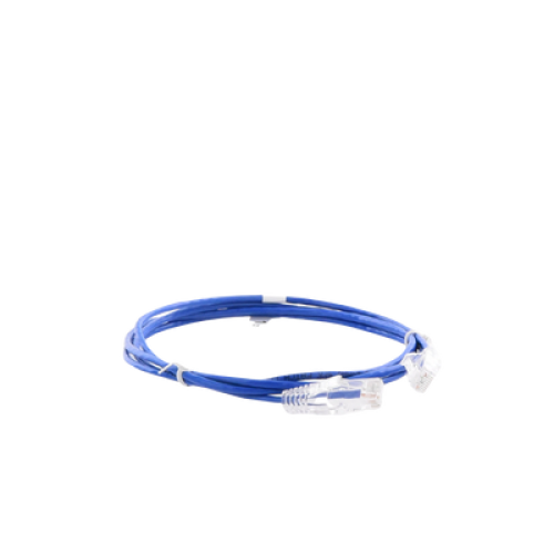 Cable de Parcheo Slim UTP Cat6 - 1.5 Metros (4.92 Pies) Azul Diámetro Reducido (28 AWG)