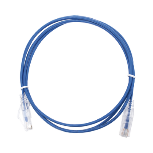 Cable de Parcheo Slim UTP Cat6 - 1.5 Metros (4.92 Pies) Azul Diámetro Reducido (28 AWG)