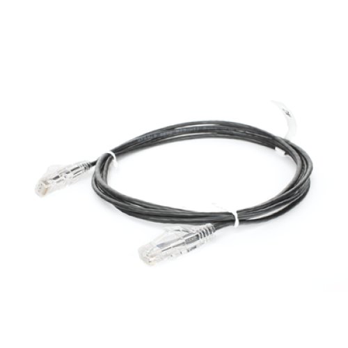 Cable de Parcheo Slim UTP Cat6 - 2 Metros (6.56 Pies) Negro Diámetro Reducido (28 AWG)