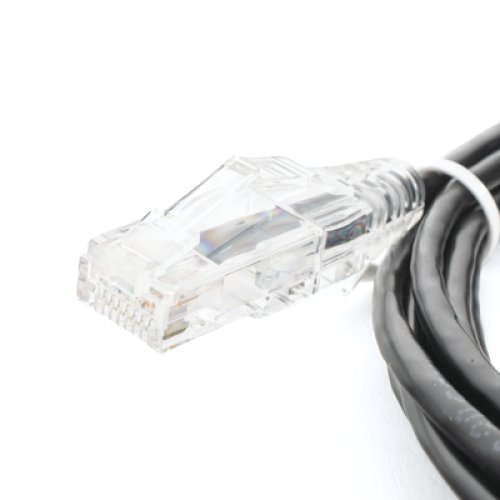 Cable de Parcheo Slim UTP Cat6 - 2 Metros (6.56 Pies) Negro Diámetro Reducido (28 AWG)