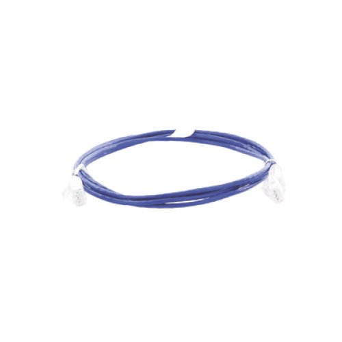Cable de Parcheo Slim UTP Cat6 - 2 Metros (6.56 Pies) Azul Diámetro Reducido (28 AWG)
