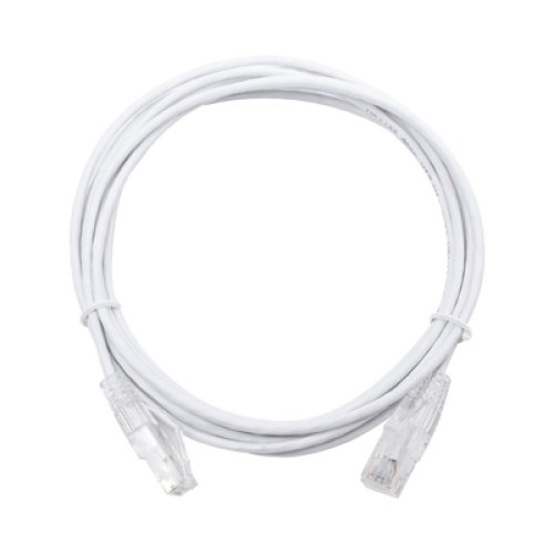 Cable de Parcheo Slim UTP Cat6 - 3 Metros (9.84 Pies) Blanco Diámetro Reducido (28 AWG)