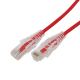 Cable de Parcheo Slim UTP Cat6A - 0.5 Metros (1.64 Pies) Rojo, Diámetro Reducido (28 AWG)