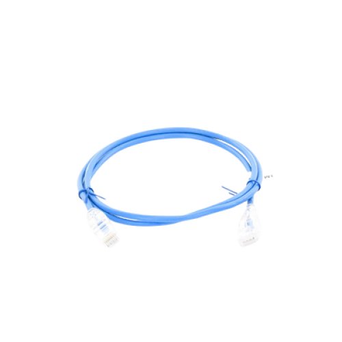 Cable de Parcheo Slim UTP Cat6A - 1 Metro (3.28 Pies) Azul, Diámetro Reducido (28 AWG)