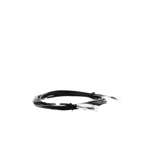 Cable de Parcheo Slim UTP Cat6A - 3 Metros (9.84 Pies) Negro, Diámetro Reducido (28 AWG)