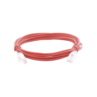 Cable de Parcheo Slim UTP Cat6A - 3 Metros (9.84 Pies) Rojo, Diámetro Reducido (28 AWG)
