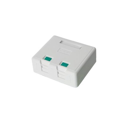 Caja de Pared con 2 Puertos Keystone, No Incluye Jacks