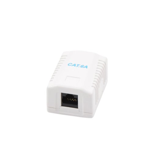 Caja de Pared con 1 Puerto, Incluye 1 Jack UTP Cat6A