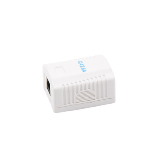 Caja de Pared con 1 Puerto, Incluye 1 Jack UTP Cat6A