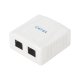 Caja de Pared con 2 Puertos, Incluye 2 Jacks UTP Cat6A