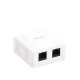Caja de Pared con 2 Puertos, Incluye 2 Jacks UTP Cat6A