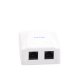 Caja de Pared con 2 Puertos, Incluye 2 Jacks UTP Cat6A