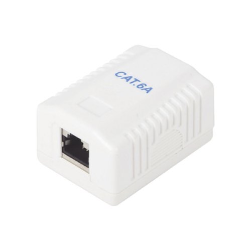 Caja de Pared con 1 Puerto, Incluye 1 Jack STP Cat6A