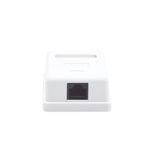 Caja de Pared con 1 Puerto Keystone, Incluye Jack Cat5e