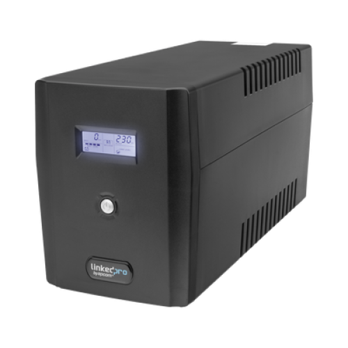 UPS 1500VA/900 W Pantalla LCD / Línea Interactiva 120Vca / 8 tomas 5-15R (6 Respaldadas) / Regulación de Voltaje / Protección RJ45