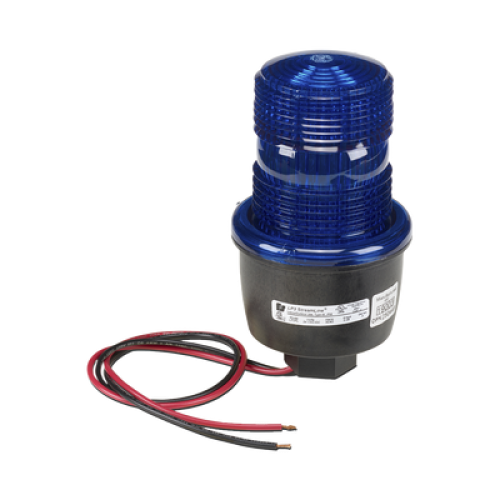 Luz de advertencia LED serie Streamline, 24 Vcd, montaje en tubo, azul Luz de advertencia LED serie Streamline, 24 Vcd, montaje en tubo, azul