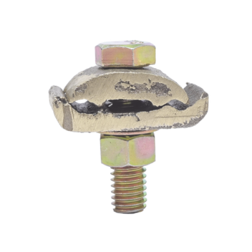 Conector 2 Cables a Superficie Plana / Bronce 100% / Cable 4-2/0 AWG / Sin Soldadura / 2.5x4x3 cm (1x1.6x1.2 in)