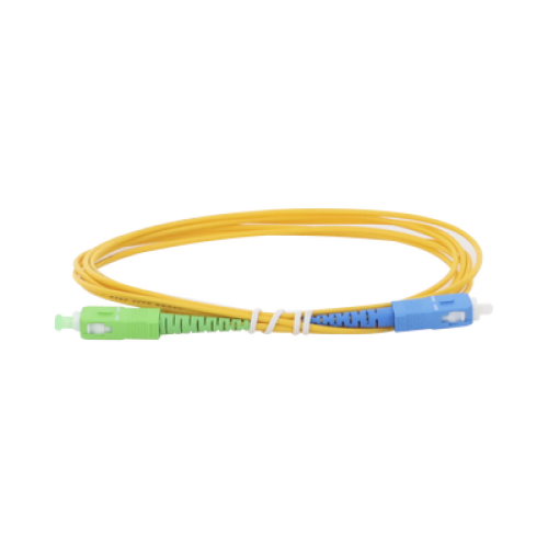 Jumper de Fibra Óptica Monomodo SC/APC-SC/UPC Simplex de 2 Metros (6.56 Pies), 2mm