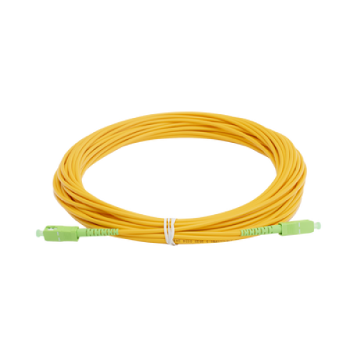 Jumper de Fibra Óptica Monomodo SC/APC - SC/APC Simplex, Color Amarillo, 15 Metros (49.21 Pies)