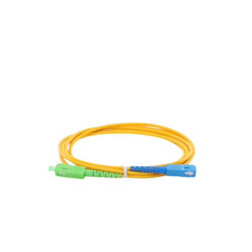 Jumper de Fibra Óptica Monomodo SC/APC-SC/UPC Simplex de 2 Metros (6.56 Pies), 3mm