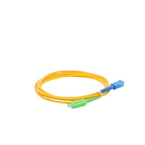 Jumper de Fibra Óptica Monomodo SC/APC-SC/UPC Simplex de 2 Metros (6.56 Pies), 3mm
