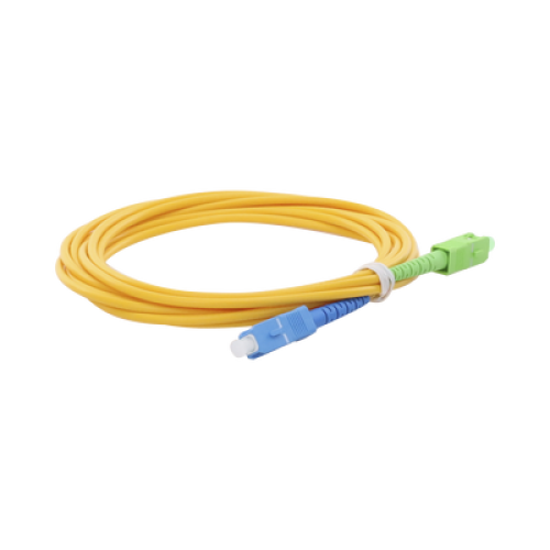Jumper de Fibra Óptica Monomodo SC/UPC-SC/APC Simplex, Color Amarillo, 3 Metros (9.84 Pies), 3 mm