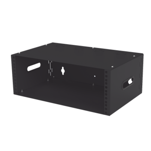 Gabinete para Montaje en Pared liviano, 4 Unidades de rack, Profundidad máxima de trabajo 250 mm, Se envía el Gabinete Armado. Gabinete para Montaje en Pared liviano, 4 Unidades de rack, Profundidad máxima de trabajo 250 mm, Se envía el Gabinete Armado.