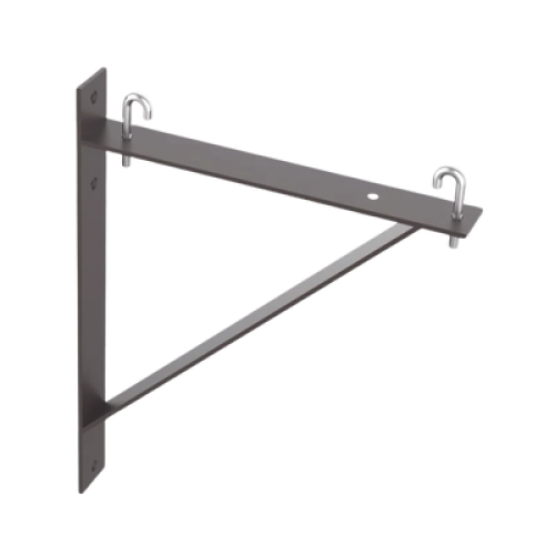 Kit de Soporte Triangular a Pared, Para Escalerillas de 12 y 6 in de Ancho, de Acero, Color Negro