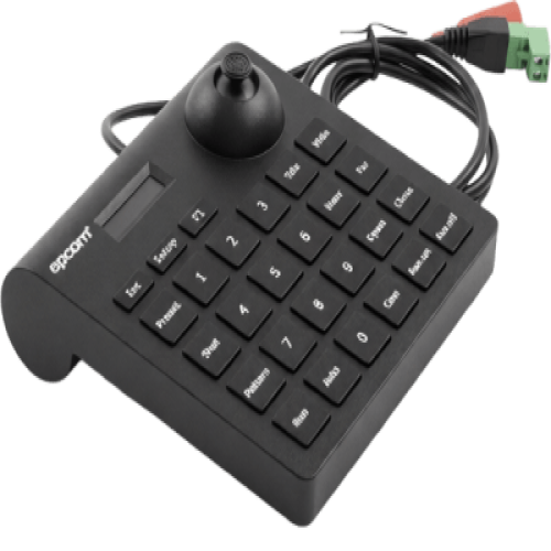 Mini Teclado controlador PTZ con pantalla LCD y joystick altamente resistente