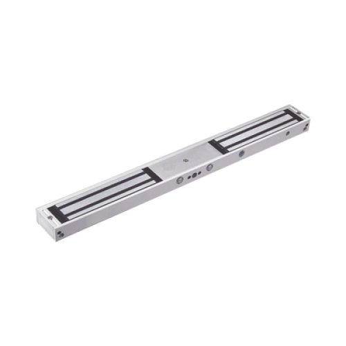 Chapa Magnética Doble para Aplicación en Puertas de Doble Hoja. 1200 lbs(x 2). LED indicador ultrabrillante