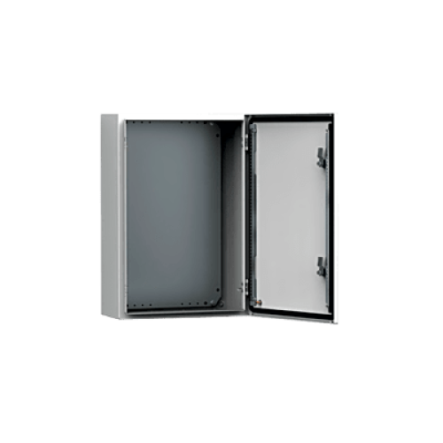 Gabinete de Uso Exterior MAS 500 x 400 x 260 mm NEMA 4/12/13; IP66; IK10 de Acero Dulce 1.5 mm con Platina de Montaje Incluida Color Gris Claro