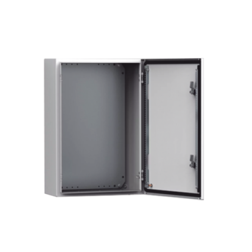 Gabinete de Uso Exterior MAS 600 x 600 x 400 mm NEMA 4/12/13; IP66; IK10 de Acero Dulce 1.5 mm con Platina de Montaje Incluida Color Gris Claro