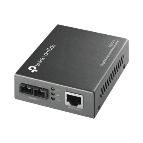 Convertidor Fibra Óptica Monomodo / 1 Puerto RJ45 10/100/1000 Mbps / Puerto Fibra Óptica SC 1000 Mbps / Hasta 20 Km / Plug and Play