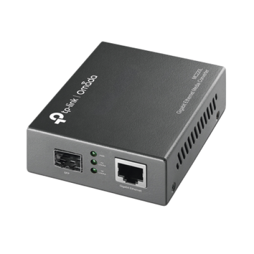 Convertidor Fibra Óptica Monomodo o Multimodo / 1 Puerto SFP 1000 Mbps / 1 Puerto RJ45 10/100/1000 Mbps / Plug and Play 