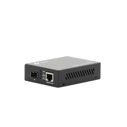 Convertidor Fibra Óptica Monomodo o Multimodo / 1 Puerto SFP 1000 Mbps / 1 Puerto RJ45 10/100/1000 Mbps / Plug and Play 